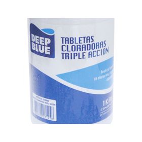 Cloro tableta piscina 1 kg Triple acción Deep Blue