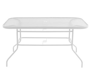 Mesa recta blanco Outzen