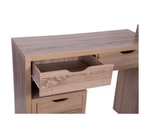 Combo Escritorio 2 cajones + Cajonera + Librero natural