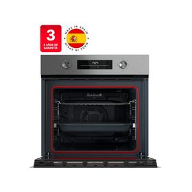 Horno eléctrico empotrado con convector HSB-6350 SS gris 64 lt