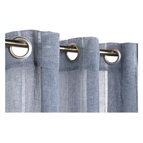 Cortina velo 140x230 cm deshilado azul Cotidiana