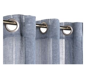 Cortina velo 140x230 cm deshilado azul Cotidiana