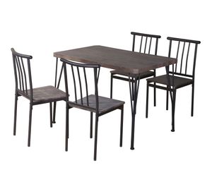 Comedor 4 sillas Amalio 75x110x70 cm