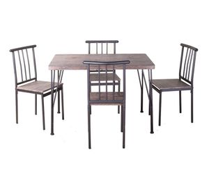 Comedor 4 sillas Amalio 75x110x70 cm