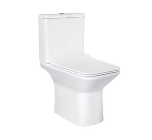 WC one piece piso muro 18/22 cm dual flush asiento cierre suave Calviá blanco