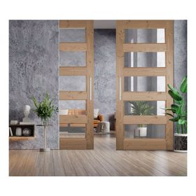 Puerta Pino Oregón Lanalhue 90x200 cm AFN