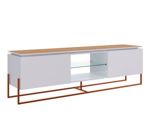 Rack TV 60'' Vesta I blanco/cobre Decocasa