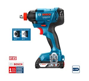 Llave de impacto inalámbrica 1/4'' 18V GDX 180-LI Bosch.