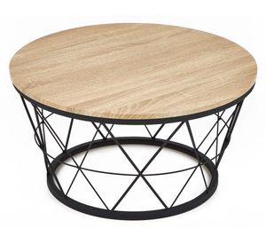 Mesa centro natural/negro M+Design