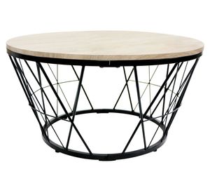 Mesa centro natural/negro M+Design