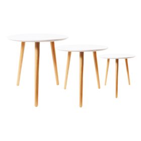 Mesa lateral Grape blanco 3 piezas M+Design