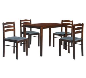 Comedor 4 sillas Kuala moca/gris 75x110x70 cm