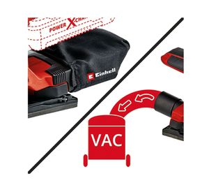 Lijadora orbital inalámbrica 18V TC-OS 18/187 Li-Solo Einhell