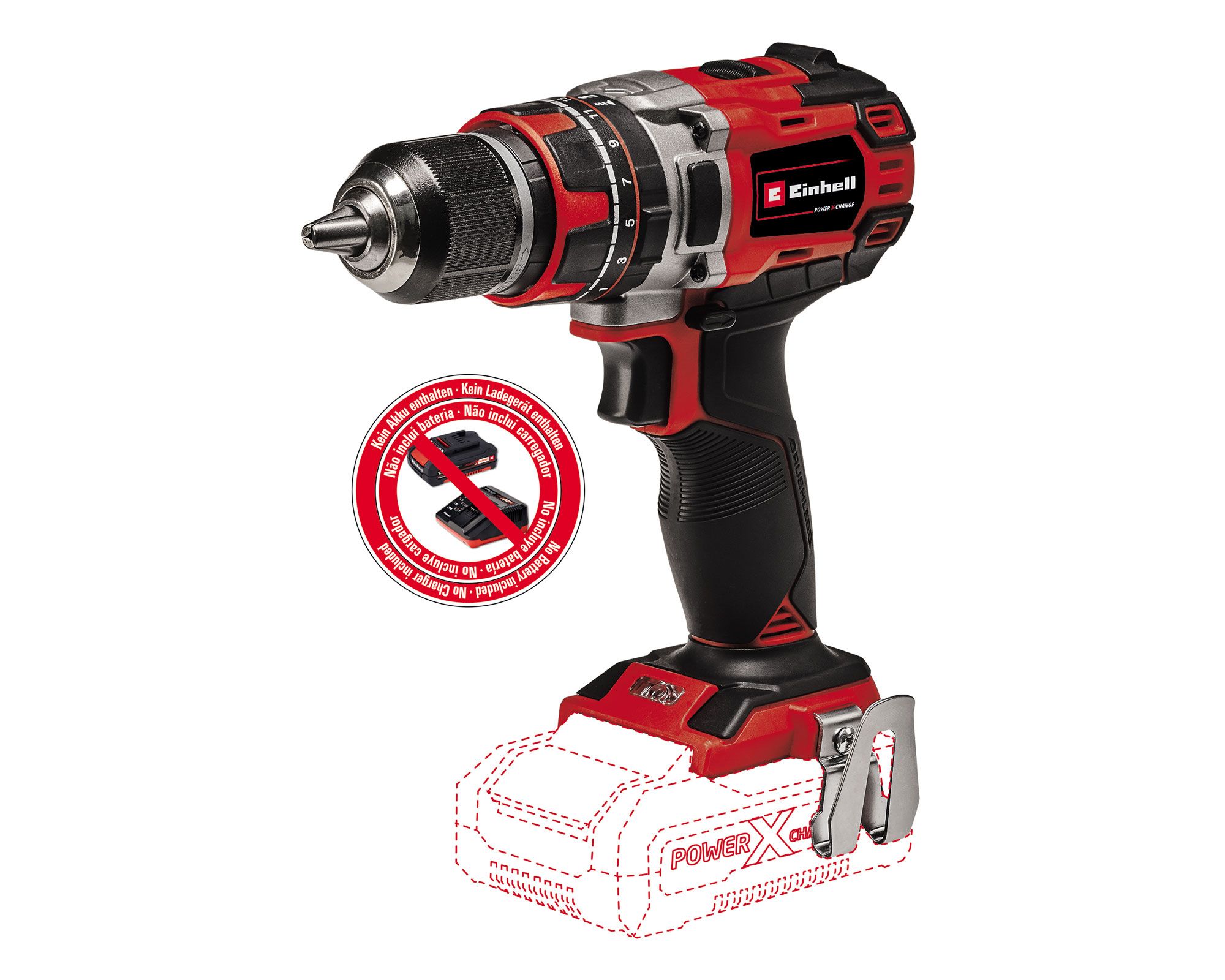 Taladro inalámbrico 18V 13 mm TE-CD 18/50 Li-i BL Solo Einhell a $75.990
