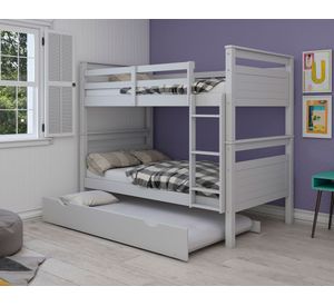 Camarote + cama auxiliar 1,5 plazas Nirvana gris Decocasa