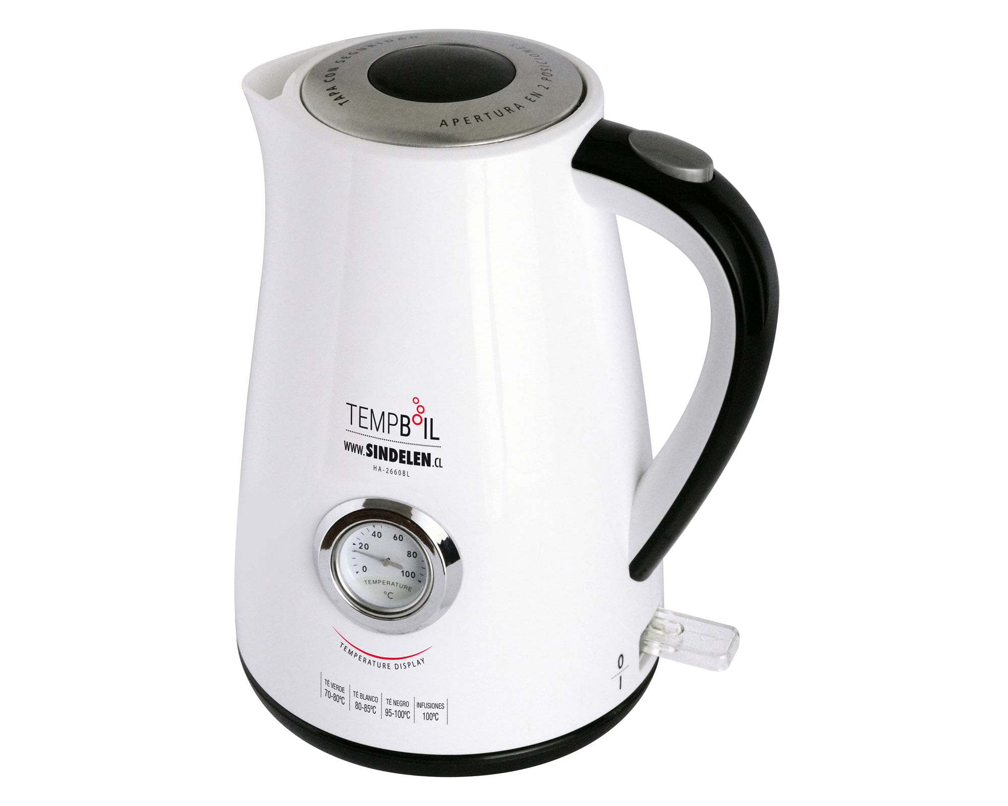 Sindelen Hervidor HA-2660BL blanco 1.7 lt