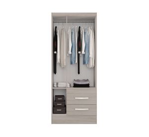 Clóset 3 puertas 2 cajones crema 183x75x45 cm