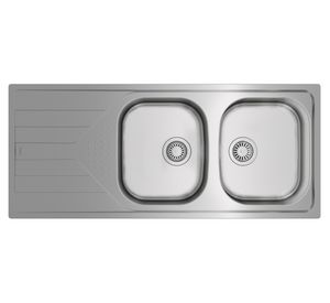 Lavaplatos empotrado Universe 80 T-XP 2C 1E inoxidable 17x116x50 cm