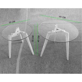Mesa centro New Grape natural 2 piezas