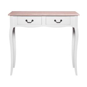 Arrimo Provenzal 78x87x34 cm blanco/natural