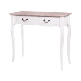 Arrimo Provenzal 78x87x34 cm blanco/natural