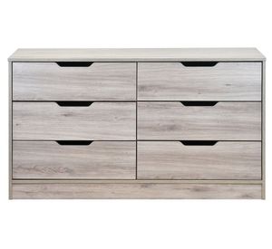 Cómoda Misuri roble santana 6 cajones