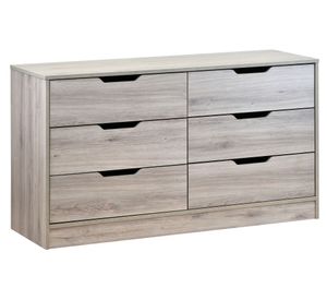 Cómoda Misuri roble santana 6 cajones