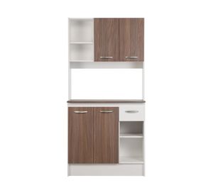 Kit cocina 4 puertas 1 cajón Sofía blanco/café Cic