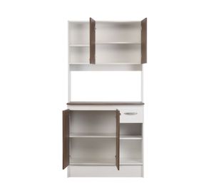 Kit cocina 4 puertas 1 cajón Sofía blanco/café Cic