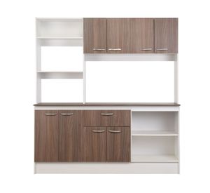 Kit cocina 8 puertas 1 cajón Julieta blanco/café Cic