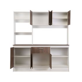 Kit cocina 8 puertas 1 cajón Julieta blanco/café Cic