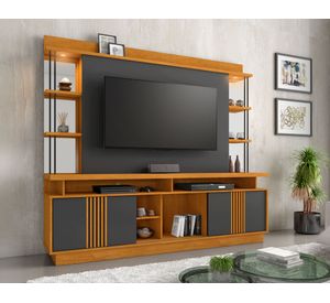 Centro de entretenimiento 65" Esplendor café/gris