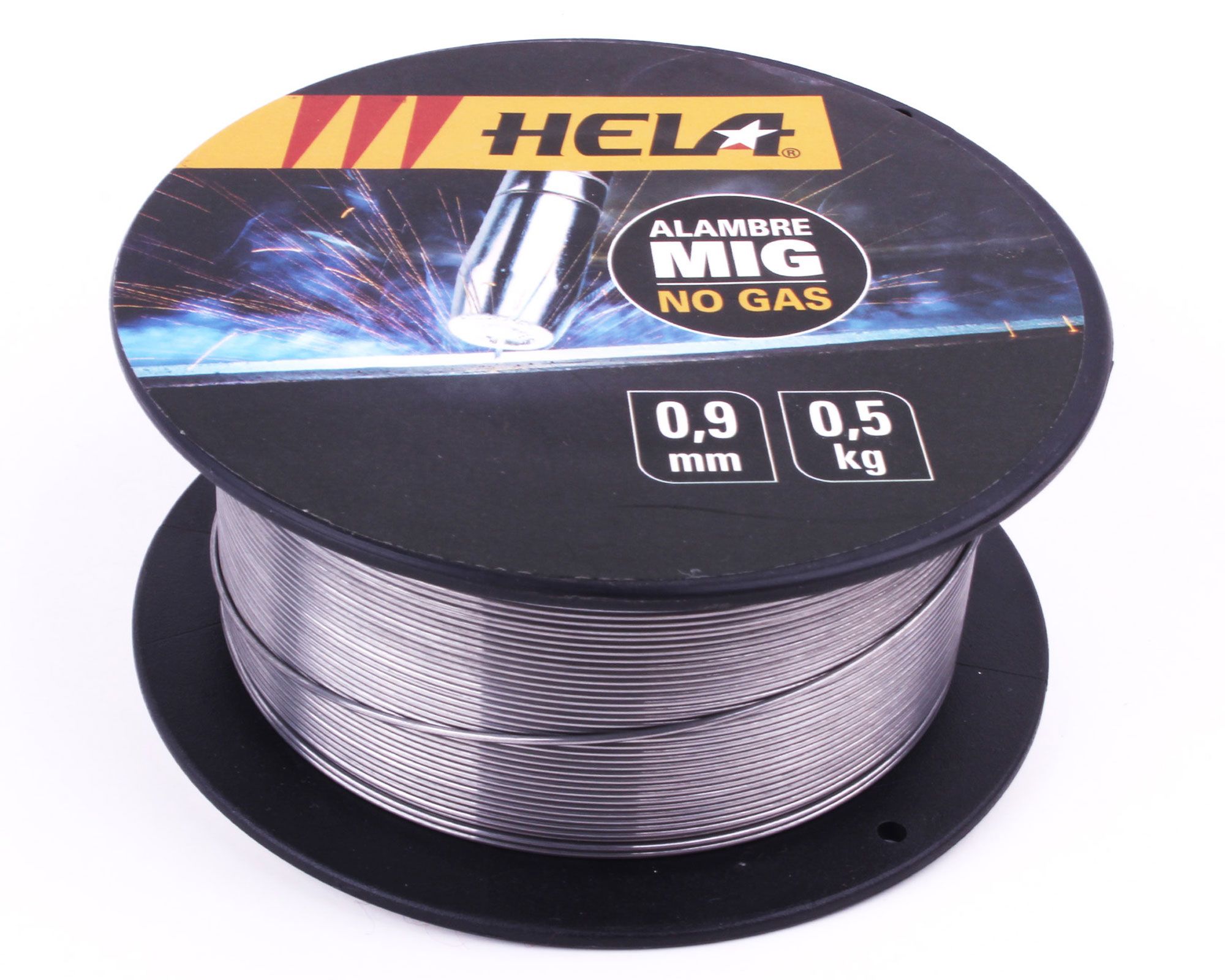 Alambre MIG 0,9 mm 0,5 kg Flux sin gas Hela