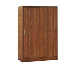 Clóset 2 puertas correderas nogal 180x120x55 cm