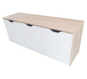 Mueble organizador 3 puertas blanco/natural M+Design