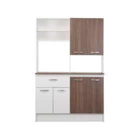 Kit cocina 6 puertas 1 cajón Emma blanco/café Cic