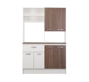 Kit cocina 6 puertas 1 cajón Emma blanco/café Cic