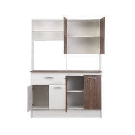 Kit cocina 6 puertas 1 cajón Emma blanco/café Cic