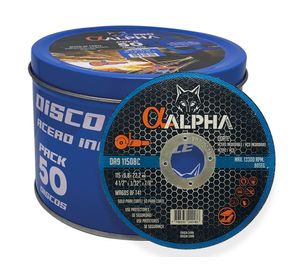 Disco corte acero 115x1.0x22.2 mm 50 unidades Alpha Pro