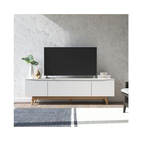 Rack TV 65" Flynt 1.8 blanco Decocasa