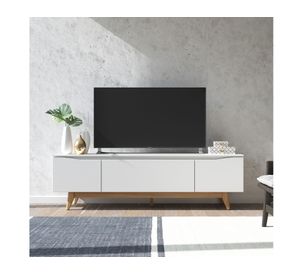 Rack TV 65" Flynt 1.8 blanco Decocasa