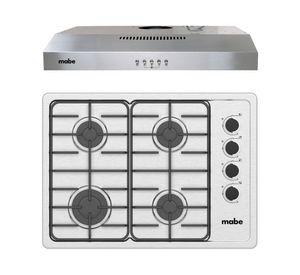 Encimera + campana 60 cm acero inoxidable