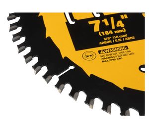 Disco sierra 7-1/4'' 60T eje 5/8'' DWA171460
