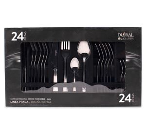 Cubierto 24 Piezas Praga acero