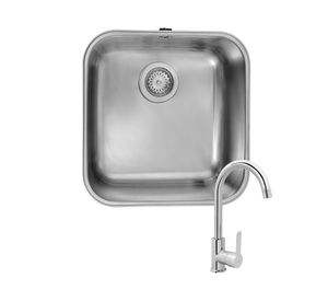 Kit lavaplatos BE 40.40 18x43.3x43.3 cm + grifo IN 915 inox
