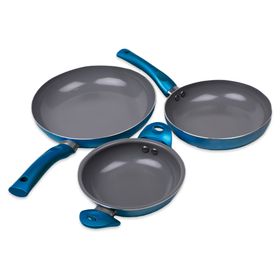 Tripack sartenes 20 cm, 24 cm, 16 cm azul