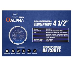 Disco diamantado segmentado 6 mm DD8 11520 S