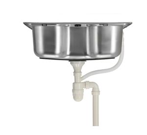 Lavaplatos empotrado 45x60 cm gris Splendid