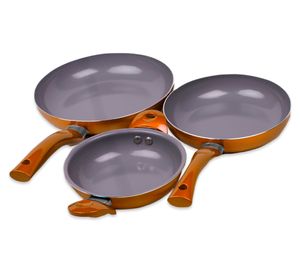 Set Sarten 3 unidades Tri-pack naranjo