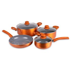 Batería Cocina 7 piezas Montecarlo naranjo